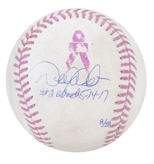 Derek Jeter Game Used and Signed Baseball from 5-14-17 Derek Jeter Day Inscribed "#2 Retired 5-14-17" (MLB Authenticated and Steiner)  